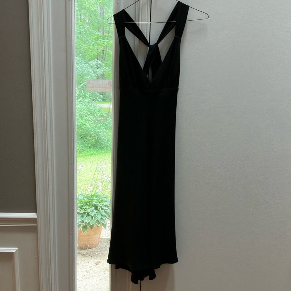 J. Crew Black Sleeveless Silk Dress
